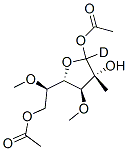 D-Galactofuranoside-6-C-d, methyl 3,5-di-O-methyl-, diacetate Struktur