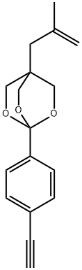 2,6,7-Trioxabicyclo(2.2.2)octane, 1-(4-ethynylphenyl)-4-(2-methyl-2-pr openyl)- Structure