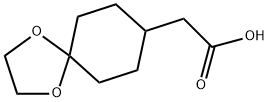 1,4-ジオキサスピロ[4.5]デカン-8-酢酸 化学構造式