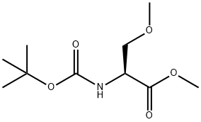 N-(叔丁氧基羰基)-O-甲基-L-丝氨酸甲酯, 134167-07-0, 结构式