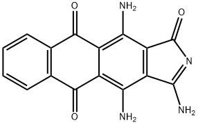 4,11-Diamino-2,3-dihydro-3-imino-1H-naphth[2,3-f]isoindole-1,5,10-trione Structure