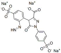 trisodium 5-oxo-1-(4-sulfonatophenyl)-4-(4-sulfonatophenyl)diazenyl-4H-pyrazole-3-carboxylate Struktur
