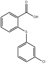 2-[(3-クロロフェニル)チオ]安息香酸 化学構造式