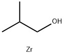 ジルコニウム(IV)テトラキス(2-メチルプロポキシド) 化学構造式