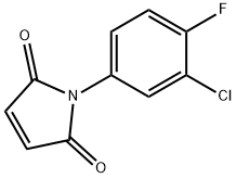 1-(3-クロロ-4-フルオロフェニル)-1H-ピロール-2,5-ジオン 化学構造式