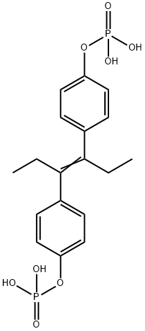 4,4'-(1,2-diethylethylene)diphenyl bis(dihydrogen phosphate)  Struktur