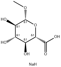 甲基 BETA-D-吡喃葡糖苷酸单钠盐, 134253-42-2, 结构式
