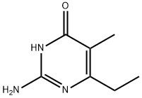 2-アミノ-6-エチル-5-メチル-4-ピリミジノール 化学構造式
