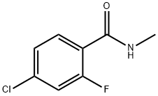 4-CHLORO-2-FLUORO-N-METHYLBENZAMIDE, 1343038-33-4, 结构式