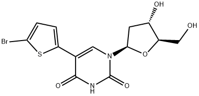 5-(5-bromothien-2-yl)-2'-deoxyuridine Structure