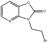 3-(2-溴乙基)恶唑并[4,5-B]吡啶-2(3H)-酮, 134336-95-1, 结构式