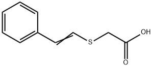 2-苯乙烯硫代乙酸, 13435-97-7, 结构式
