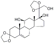 11,17,21-Trihydroxy-pregn-5-ene-3,20-dione-d4 3,20-Diethylene Ketal 结构式