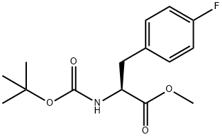 (S)-2-((叔丁氧基羰基)氨基)-3-(4-氟苯基)丙酸甲酯, 134362-34-8, 结构式