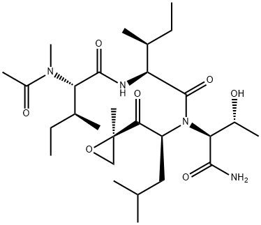 134381-21-8 N-乙酰基-N-甲基-L-异亮氨酰-L-异亮氨酰-N-[(1S)-3-甲基-1-[[(2R)-2-甲基-2-环氧乙烷基]羰基]丁基]-L-苏氨酰胺