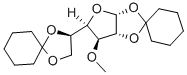 1,2:5,6-ジ-O-シクロヘキシリデン-3-O-メチル-Α-D-グルコフラノース 化学構造式