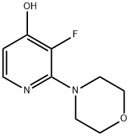 3-フルオロ-4-ヒドロキシ-2-(モルホリン-4-イル)ピリジン 化学構造式