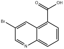 3-溴喹啉-5-羧酸 结构式