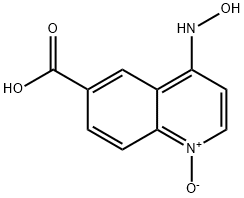 6-カルボキシ-4-(ヒドロキシアミノ)キノリン1-オキシド 化学構造式