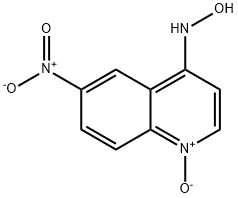 4-(ヒドロキシアミノ)-6-ニトロキノリン1-オキシド 化学構造式