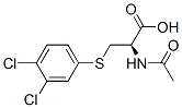Alanine, N-acetyl-3-((3,4-dichlorophenyl)thio)- Struktur