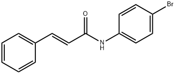 (E)-N-(4-ブロモフェニル)-3-フェニル-2-プロペンアミド 化学構造式