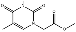 2-(5-メチル-2,4-ジオキソ-1,2,3,4-テトラヒドロピリミジン-1-イル)酢酸メチル 化学構造式