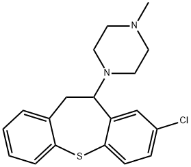 8-クロロ-10-(4-メチルピペラジノ)-10,11-ジヒドロジベンゾ[b,f]チエピン 化学構造式