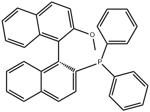 (S)-(-)-2-ジフェニルホスフィノ-2'-メトキシ-1,1'-ビナフチル 化学構造式
