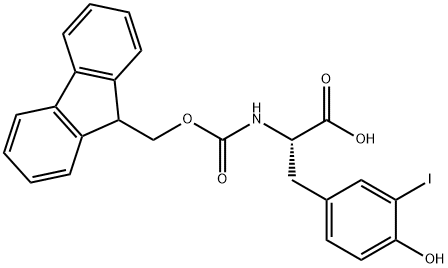 芴甲氧羰基-3-碘代酪氨酸羟基, 134486-00-3, 结构式