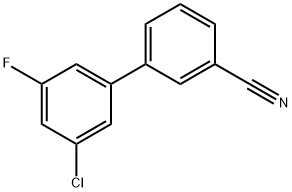 3-(3-Chloro-5-fluorophenyl)benzonitrile,1345732-63-9,结构式