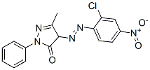 4-[(2-クロロ-4-ニトロフェニル)アゾ]-3-メチル-1-フェニル-2-ピラゾリン-5-オン 化学構造式