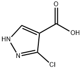 5-クロロ-1H-ピラゾール-4-カルボン酸 化学構造式