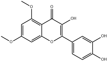 5,7-二甲氧基-3,3',4'-三羟基黄酮 结构式