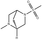 2,5-Diazabicyclo[2.2.1]heptane,2-methyl-5-(methylsulfonyl)-,(1S)-(9CI) 结构式