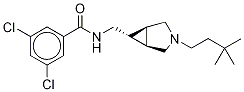 3,5-ジクロロ-N-[[(1R,5S)-3-(3,3-ジメチルブチル)-3-アザビシクロ[3.1.0]ヘキサ-6-イル]メチル]ベンズアミド 化学構造式