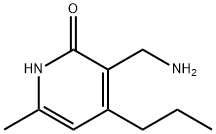 酢酸3-(アミノメチル)-6-メチル-4-プロピルピリジン-2(1H)-オン 化学構造式
