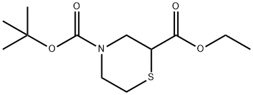 N-BOC-2-硫代吗啉甲酸乙酯, 1346597-50-9, 结构式