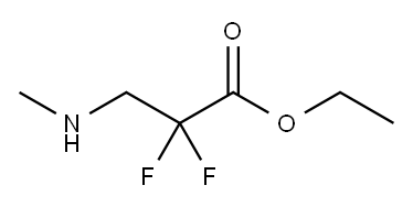 2,2-二氟-3-(甲氨基)丙酸乙酯, 1346597-51-0, 结构式