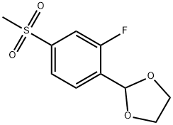 2-[2-Fluoro-4-(Methylsulfonyl)phenyl]-1,3-dioxolane Struktur