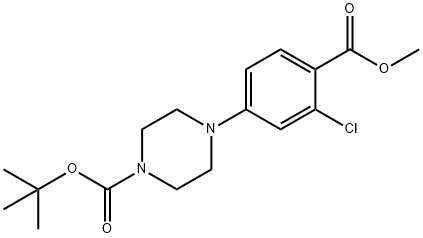 2-氯-4-(4-BOC-1-哌嗪基)苯甲酸甲酯,1346597-59-8,结构式