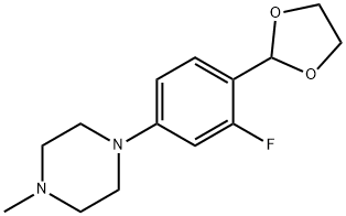 2-[2-Fluoro-4-(4-Methylpiperazino)phenyl]-1,3-dioxolane Structure