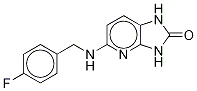 5-[[(4-Fluorophenyl)Methyl]aMino]-1,3-dihydro-2H-iMidazo[4,5-b]pyridin-2-one-
d4 Struktur