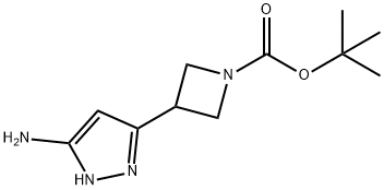 tert-butyl 3-(3-amino-1H-pyrazol-5-yl)azetidine-1-carboxylate, 1346674-11-0, 结构式