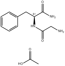GLY-PHE-NH2・ACOH 化学構造式