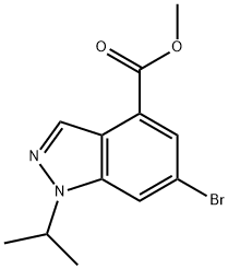 6-溴-1-异丙基-1H-吲唑-4-羧酸甲酯,1346702-52-0,结构式