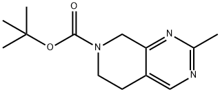 2-Methyl-5,8-dihydro-6H-pyrido[3,4-d]pyriMidine-7-carboxylic acid tert-butyl ester Structure