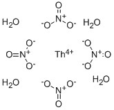 THORIUM (IV) NITRATE TETRAHYDRATE 化学構造式