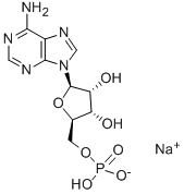アデノシン 5'-一りん酸二ナトリウム, 酵母由来 化学構造式