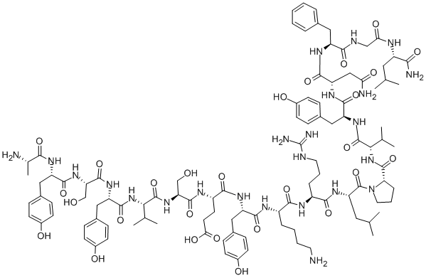 B型抑咽喉侧腺神经肽, 134760-78-4, 结构式